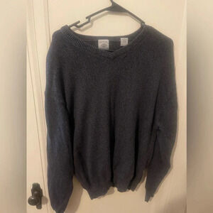 Latitude By Northern Isles Blue V Neck Sweater Large